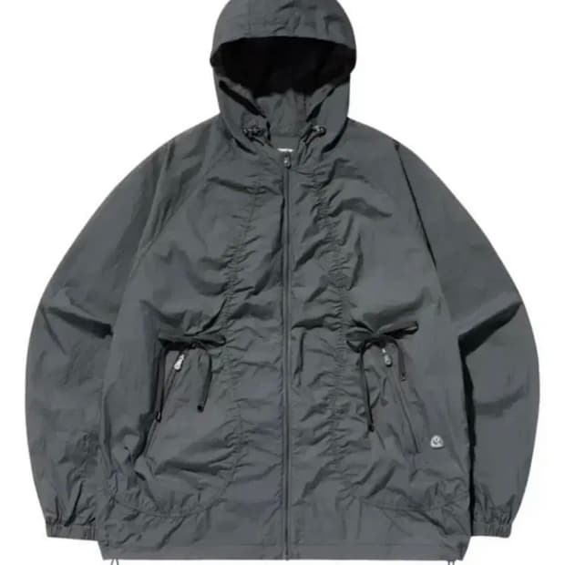 suu 스마트어반유즈풀 리본 윈드브레이커 웜그레이 코이세이오