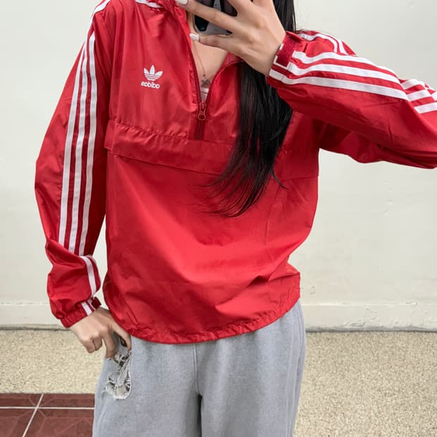 나이키 아노락 레드