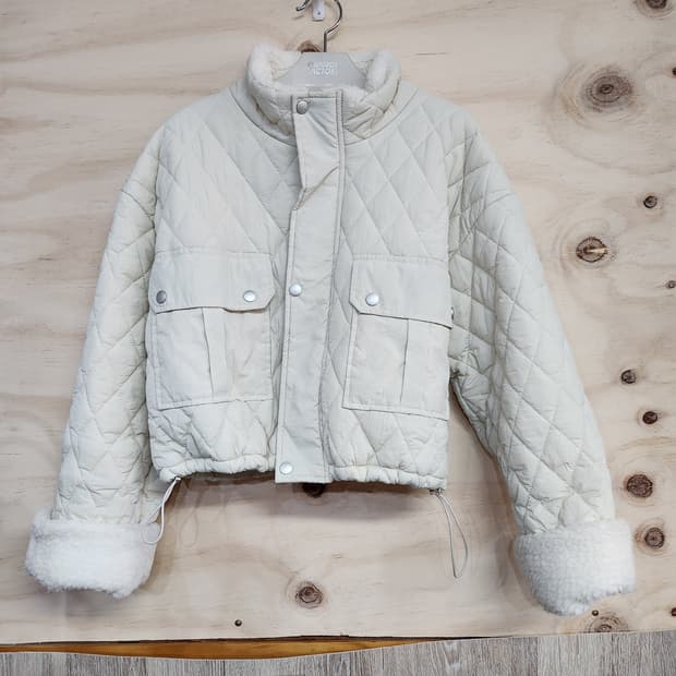 375) 르피타 양털포인트 퀼팅 자켓