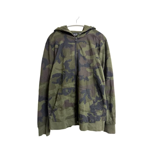 아르마니 익스체인지 카모플라주 풀집업 후디