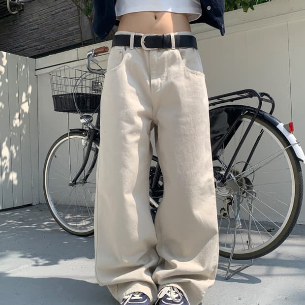 릿킴 CURVED LINE COTTON TROUSER