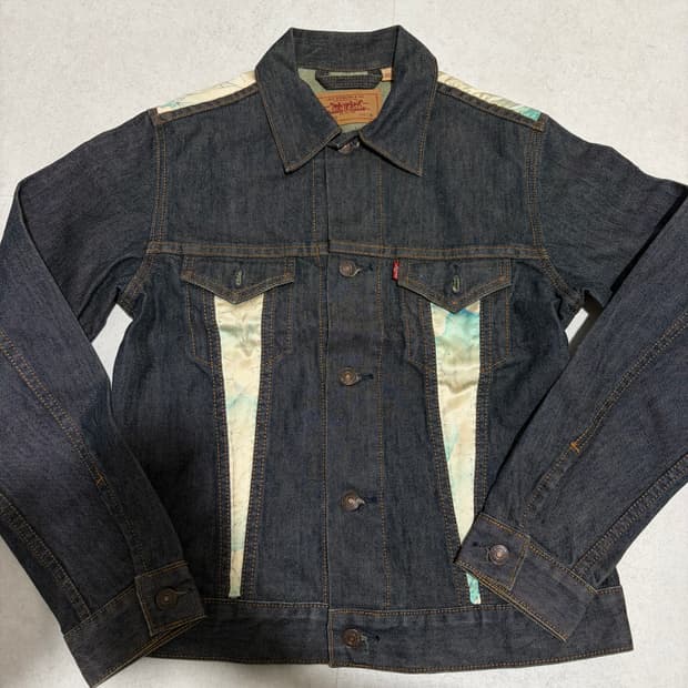 리바이스 올드스쿨 지디맛 커스텀 생지 크롭자켓 55