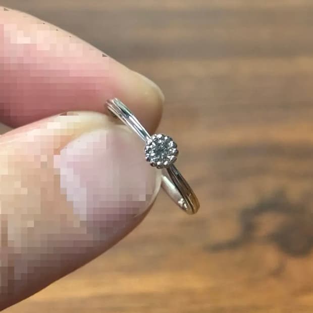 14k 반지(천연 다이아 1부)