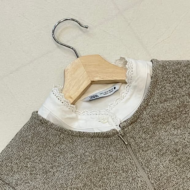 자라 레이스디테일 셔츠