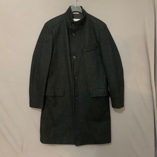 L BOSS 휴고 보스 신트렉스 울 모직 싱글 롱코트