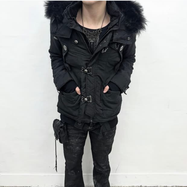 Sly 00’s buckle detail fur jacket