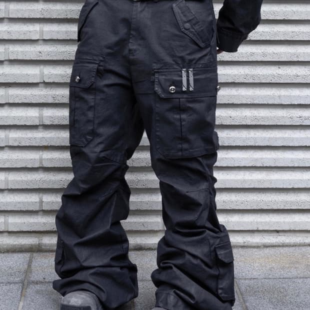 포그서비스 코팅 밀리터리 플레어 팬츠 사이즈 2 포그 서비스