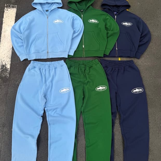 코르테이즈 corteiz puff 후드집업 셋업 버건디