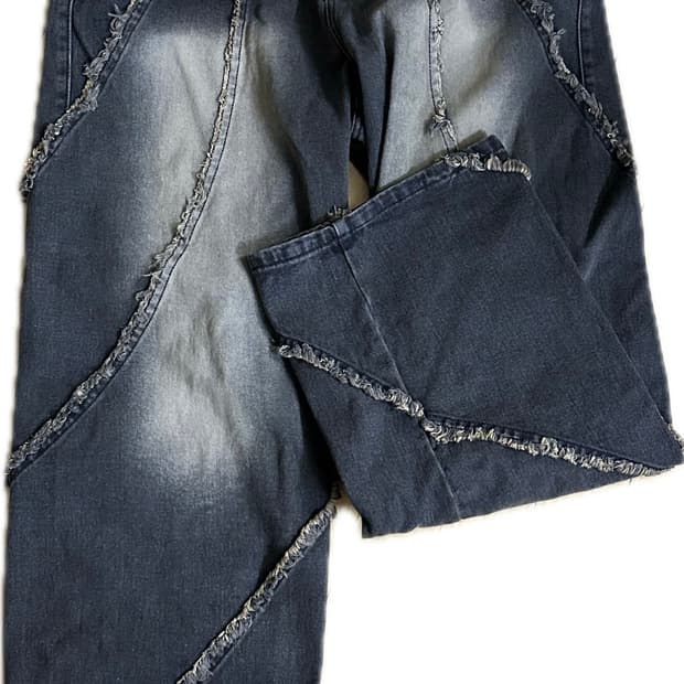 절개 데님 팬츠