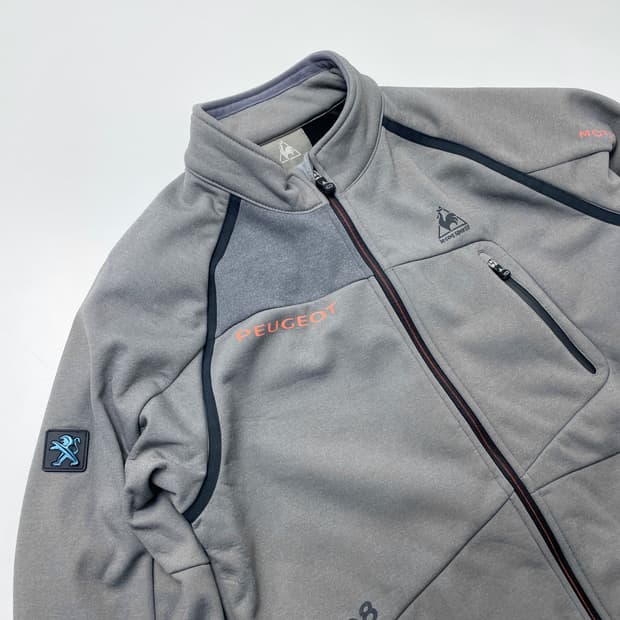 [중고] 르꼬끄 스포르티브 푸조 기모 집업 그레이 100