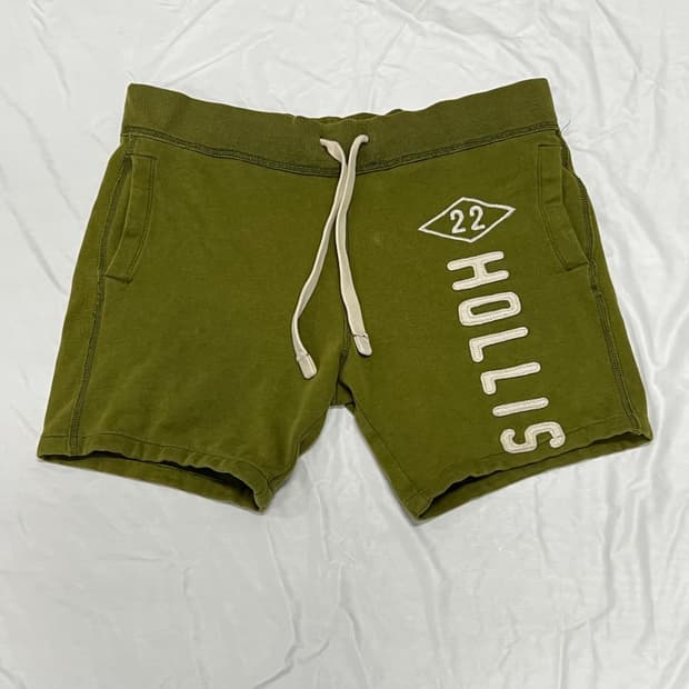 (M) 홀리스터 스웻 숏팬츠 올리브