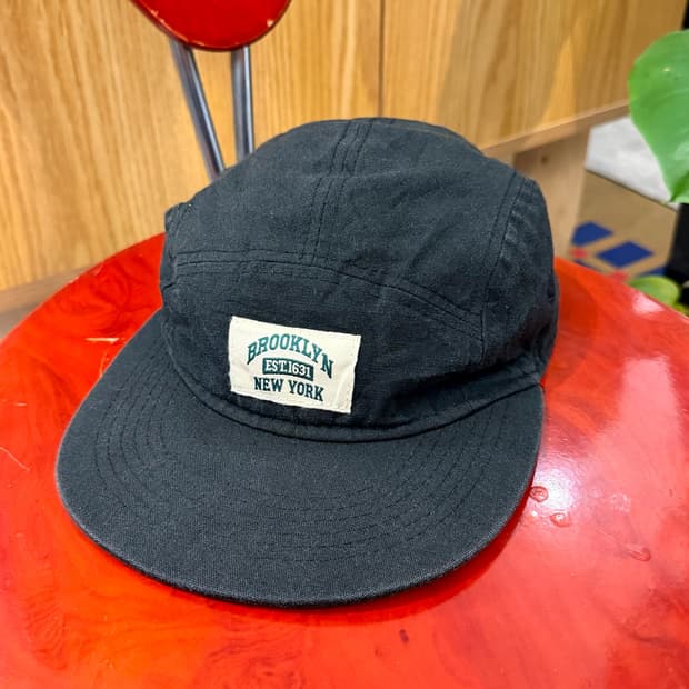 Vintage Brooklyn Black Camp Cap