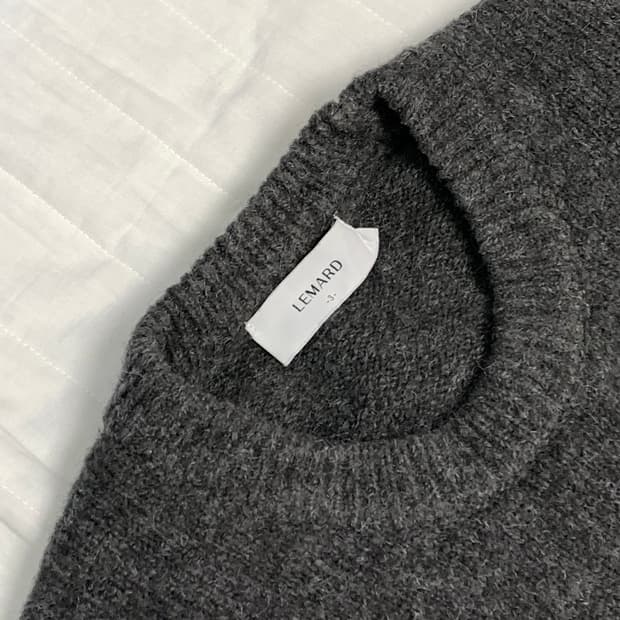 [3] 르마드 울 오버핏 라운드 니트 차콜