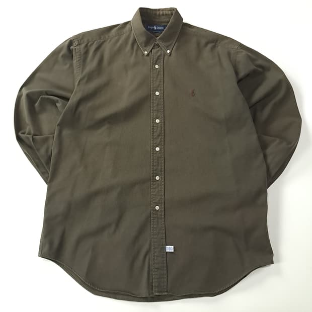 CK266 L 폴로 90s 미국판 다크 올리브 셔츠 남방
