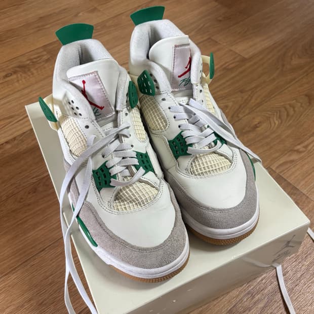 나이키 조던4 x sb dunk 파인그린 265