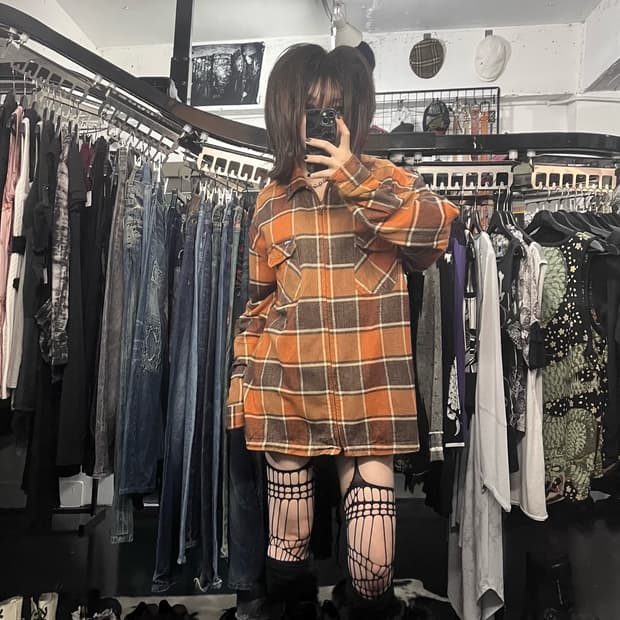 Kansai Jeans 체크 패턴 자켓