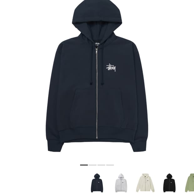 스투시 베이직 후드집업 네이비 xl 새상품