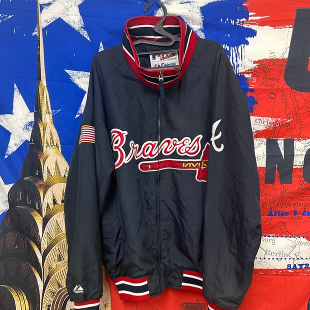 s급 마제스틱 성조기 애틀란타브레이스 바람막이XL105