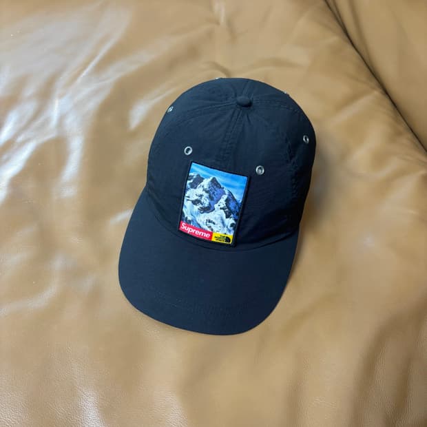 슈프림 노스페이스 6패널 볼캡 모자 설산 블랙