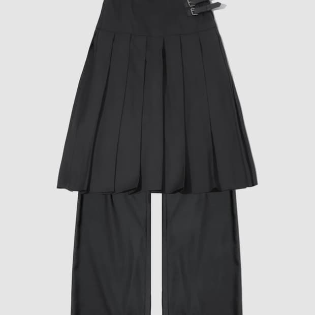 플레이스 스튜디오의 스커트 레이어드 팬츠 차콜 새상품