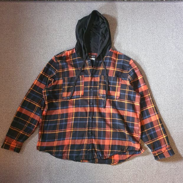 미국 수입 플란넬 체크 후드 셔츠 no.10