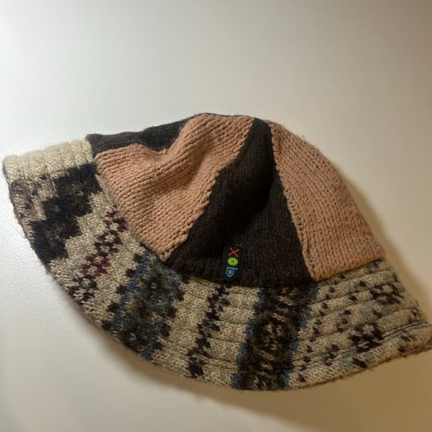 솝 XOB 캠핑 니트 버킷햇 모자