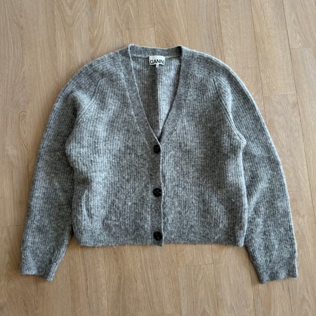GANNI 가니 여성 알파카 블렌드 가디건