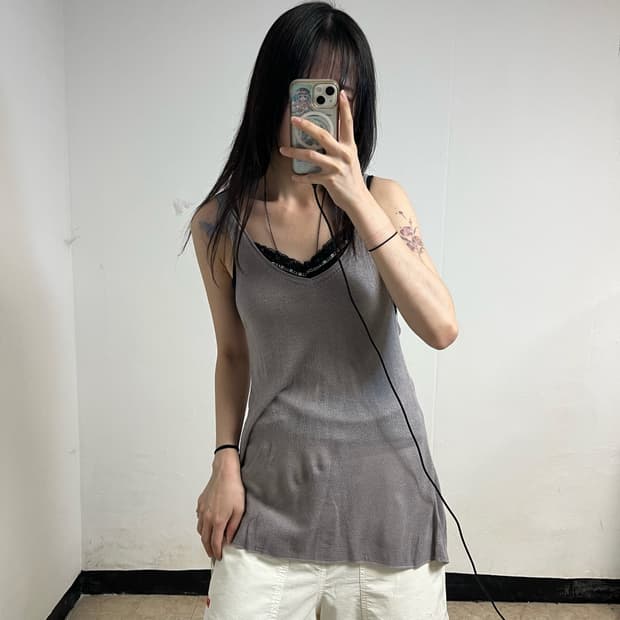 Lululemon Lavender Grey Knit Sleeveless