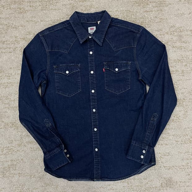 [M] 리바이스 웨스턴 데님 셔츠 진청컬러 levis 바스토우 셔츠