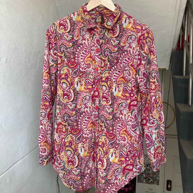 페이즐리 패딩 셔츠