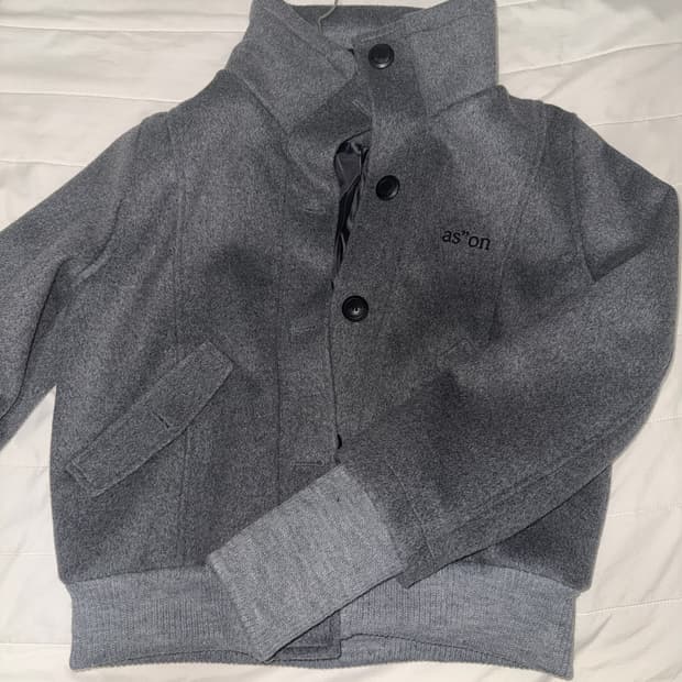 애즈온 덤보 울 자켓 그레이