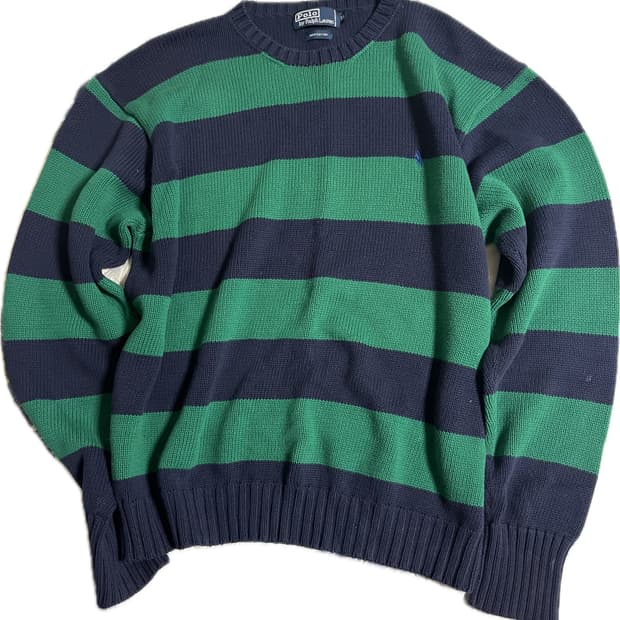 폴로 스트라이프 니트