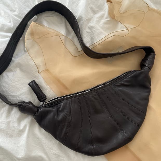 Lemaire 르메르범백 크로아상백 다크초코 레더 스몰사이즈