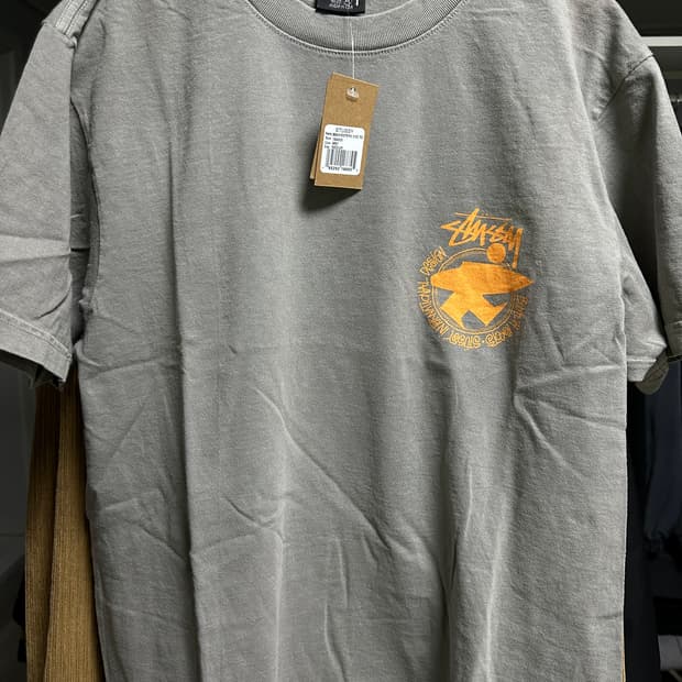 [M] 스투시 비치 루트 티셔츠 그레이