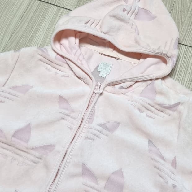 빈티지 시스루 아디다스 테리 후드 집업 