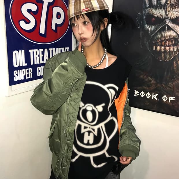 Hysteric Glamour Fxxk Bear Printing Tee