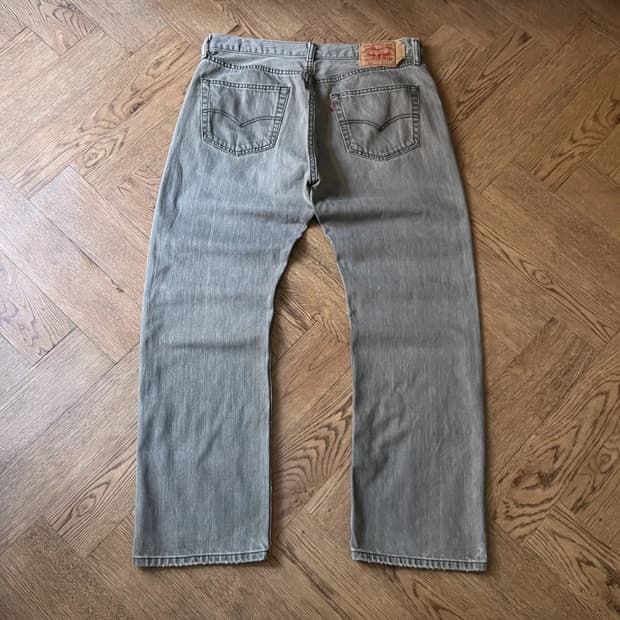 [36]리바이스 USA 501 빈티지 워싱 그레이 데님 팬츠