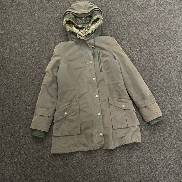 M)Japanese vintage 여성 퍼 후드 야상점퍼