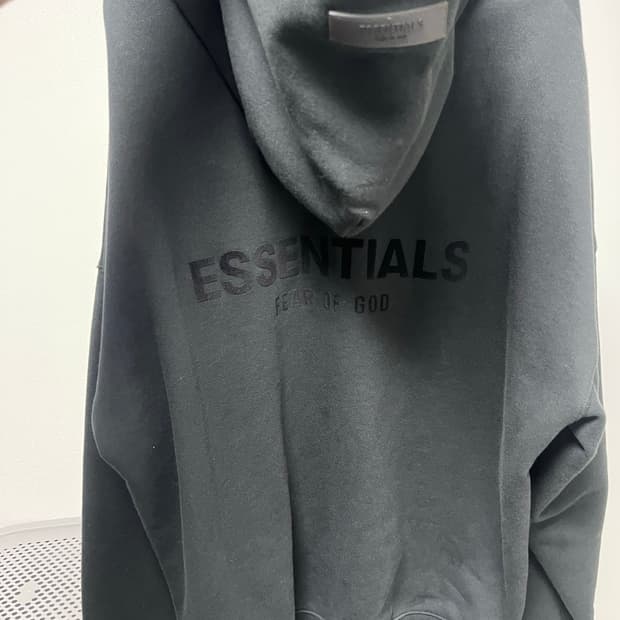 에센셜 블랙 후드 xl