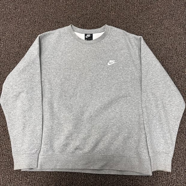 NIKE 나이키 기모 스우시 맨투맨 그레이 XL