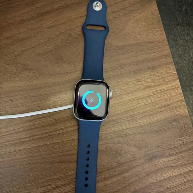 애플워치10GPS,42mm,실버/데님스포츠밴드