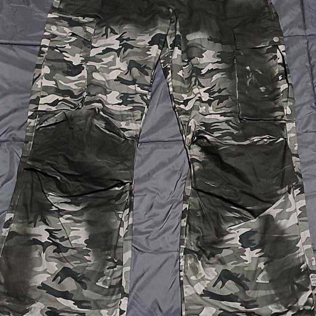 트릴리온 와이드얇은카고팬츠 33인치 기장109