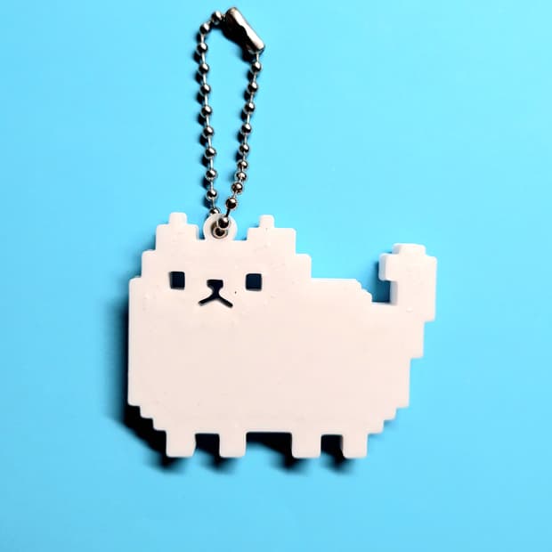고양이 8비트 키링 키체인