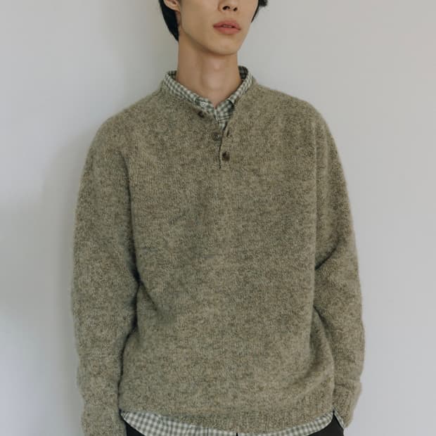 [새상품, L] 블랭크룸x할리 헨리넥 쉐기독 머쉬룸