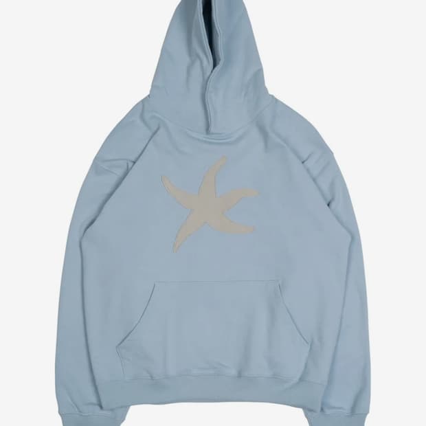 TCM vintage starfish hoodie (sky blue) 