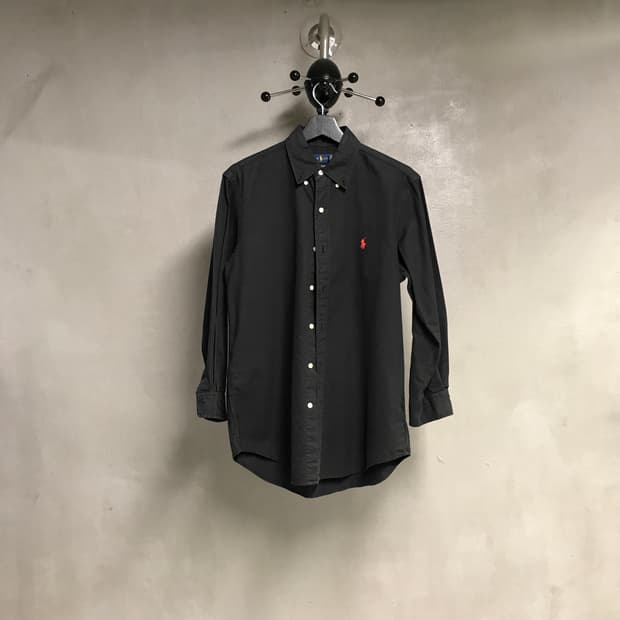 폴로 랄프로렌 솔리드 셔츠 블랙 S
