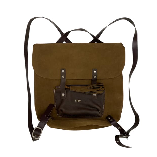 AUDALI 스웨이드 백팩 카키 브라운