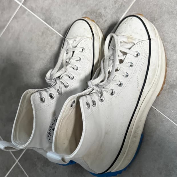 컨버스 x JW 앤더슨 런스타 하이크 하이 화이트