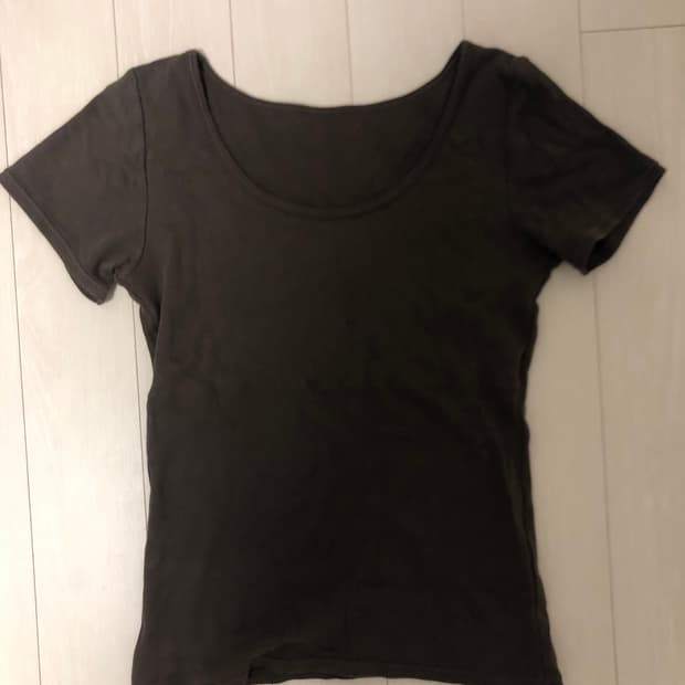 빈티지브라운딱붙반팔티 와이즈걸카모메산장샵502파우닝133y2k와투케펑크