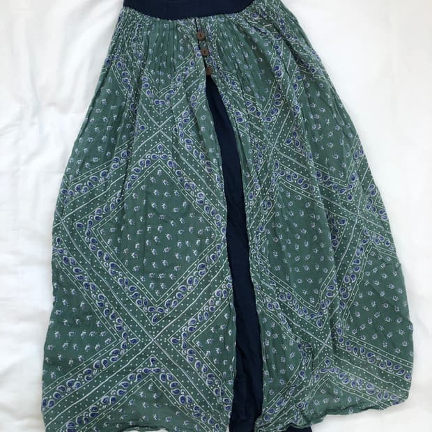 jpn vintage bohemian layered skirt